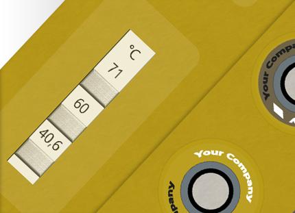 Individuelle Temperaturmessstreifen