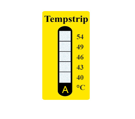 [00E.TST.05.KAG.0010] Tempstrip - 5 fields (Typ E 143°C - 166°C)